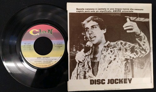 ADRIANO CELENTANO Prisencolinensinainciusol Disc Jockey DISCO 45 GIRI NEAR MINT- - Foto 2 di 2