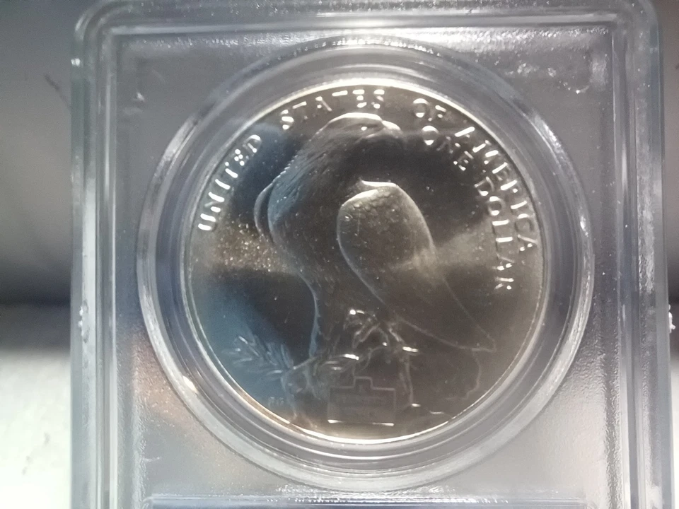 1984-P $1 OLYMPIC COMMEMORATIVE SILVER DOLLAR. PCGS MS69. -SL0169 - Image 4 of 4