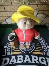 Vintage Paddington Bear Golfer / 16 Tall / Eden Toys Golf Bag