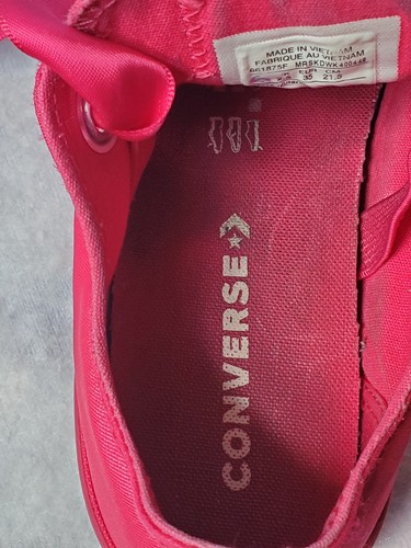 Scarpe Converse Chuck Taylor raso junior US 3 iper rosa occhiello grande donna taglia 6 - Foto 8 di 11