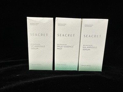 Seacret Bio Glow Anti-Aging VC Ampoule Serum, HA Ampoule Serum, Milky Essence Mi