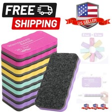 Magnetic Dry Erase Erasers, 8 Pack, Pastel Colors, Magnetic Whiteboard Eraser...