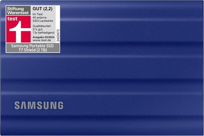 Samsung 2TB Portable T7 Shield USB 3.2 Gen2 Blau