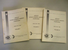 NASA APOLLO 11 LUNAR LANDING MISSION SYMPOSIUM '66 ORIGINAL VOL I/II/III-HOUSTON