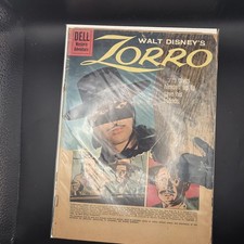 Zorro #10 Dell 1960 Walt Disney Western Adventure Vintage Comic Low Grade