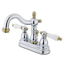 KB1604PL Heritage 4-Inch Centerset Lavatory Faucet with Porcelain Lever Handl...