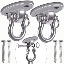 Heavy Duty Swing Hangers - Set of 2 Stainless Steel Hooks for Hammock, Yoga, ...