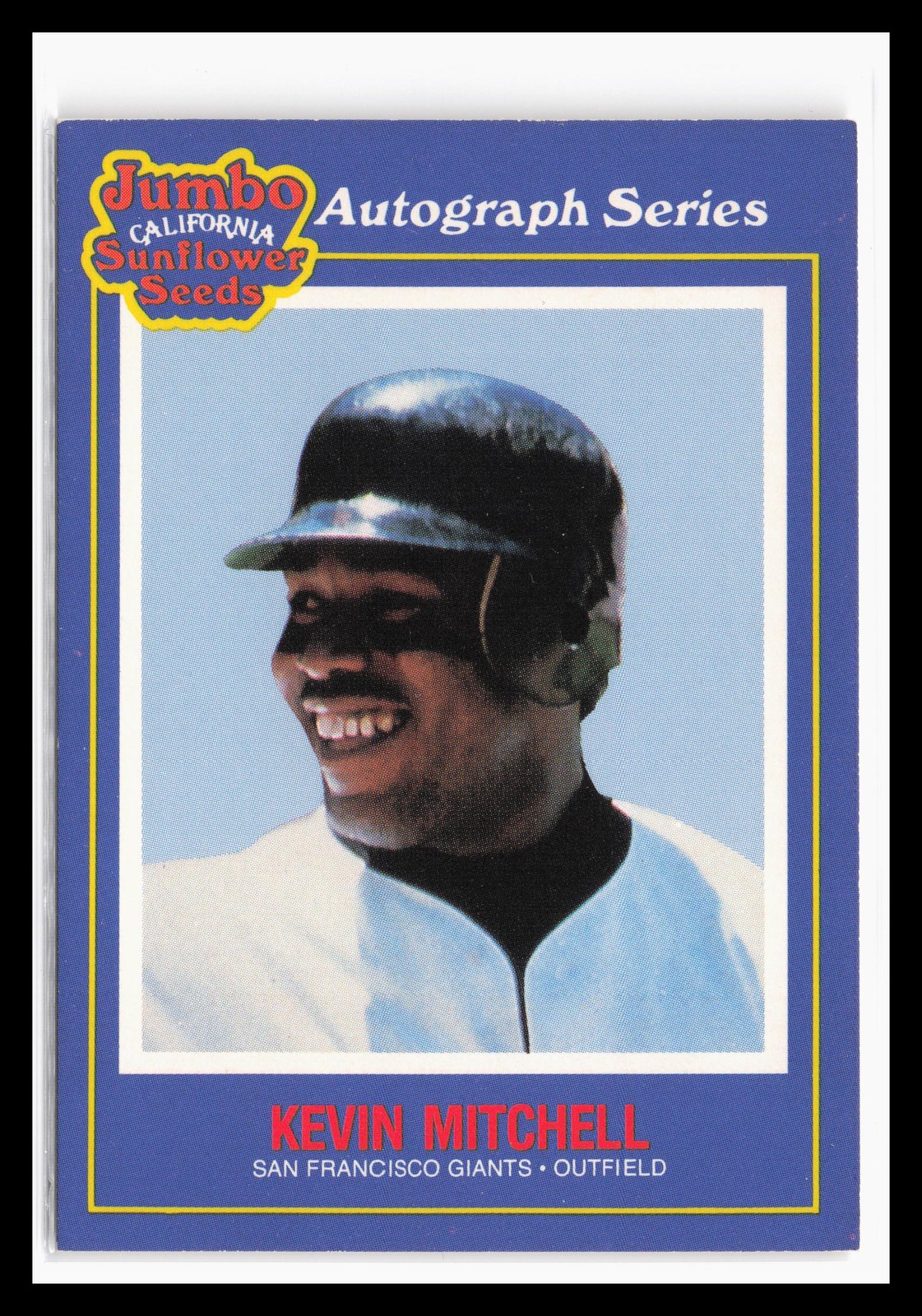 1990 Jumbo California Sunflower Seeds #1 Kevin Mitchell Giants SP RC
