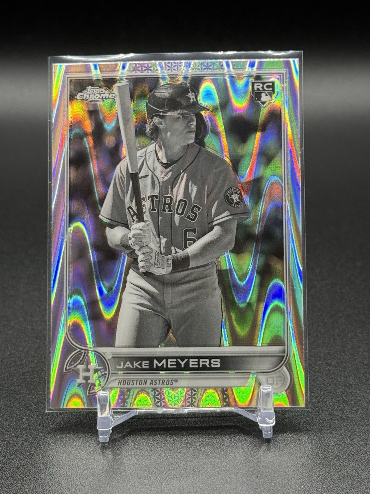 #114 Jake Meyers Black & White RayWave Refractor (RC) - 2022 Topps Chrome Sonic