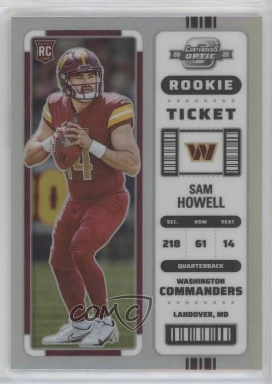 2022 Panini Contenders Optic Ticket Silver Prizm Sam Howell #90 Rookie RC 12mg