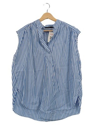Windsor Damen Bluse gestreift Blau Gr. 46 Ärmellos Casual