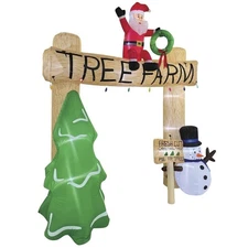 10' LED Prelit Tree Farm Christmas Archway Inflatable Outdoor Yard Holiday Decor