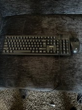 keyboard and mouse wired color black brand inland slightly used