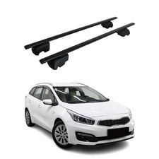 Dachträger Grundtäger für Kia Cee'D JD 2012-2018 75kg Metall Schwarz 2 tlg
