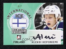 2016 Leaf ITG Heroes & Prospects Emerald 6/7 Aleksi Heponiemi #II-AH1 Auto b8h