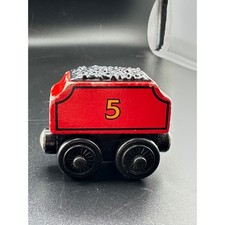 Thomas Friends James Tender 5 Wooden Railway Train Car 2003 Learning Curve