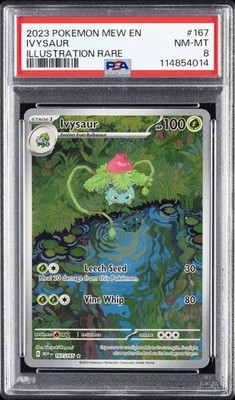 2023 POKEMON MEW EN-151 ILLUSTRATION RARE #167 IVYSAUR PSA 8 | eBay