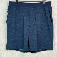 Lululemon T.H.E. Short Mens sz XL Blue Gym Athletic Training 9 Inch