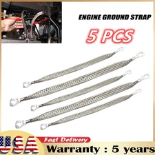 5× Universal Tinned Copper Engine Ground Strap For Truck/Car Set 3-10" & 2-13"