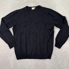 SUNSPEL England 1860 Boys Medium Black Crew Neck Long Sleeve Sweater Wool EUC