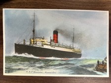 Vintage 1920s RMS Lancastria Cunard Line Postcard Frank H Mason Art Unposted