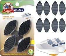 Unikstep 4 Pairs Shoe Heel Repair Plates Taps, Sneaker Heel Single Side Worn Rub