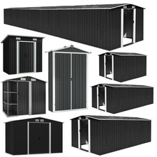 11 Größen Anthrazit Globel Gerätehaus, Fahrradhaus, Wandzierde, Lagerschuppen