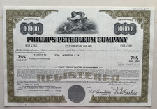 PHILLIPS PETROLEUM COMPANY CERTIFICATO $10000 1975 SPEDIZIONE COMBINATA