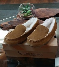 Koolaburra by UGG Women's Lezly Faux Fur Moc Slipper - Chestnut, Size 5