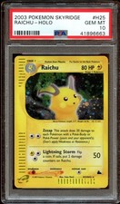 PSA 10 GEM MINT Raichu H25/H32 PARTIAL SWIRL HOLO RARE Skyridge Pokemon Card on eBay