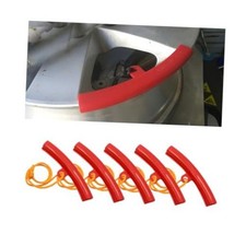 5PCS Car Tire Changing Rim Protector, Fixing Vehicle Wheel Changer Rim Red