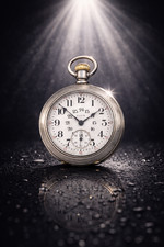 🔥Elgin BW Raymond 19J Sterling Silver Railroad Grade G240 Serviced Pocket Watch