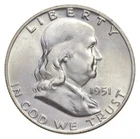 Choice Unc 1951 P Franklin Half Dollar Gem BU From Original Roll *3807