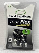 TOUR FLEX Soft Spikes Golf Cleats Fast Twist Black White 1 Set NEW