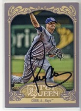 Alex Cobb signed autographed 2012 Gypsy Queen card #219 Tampa Bay Rays