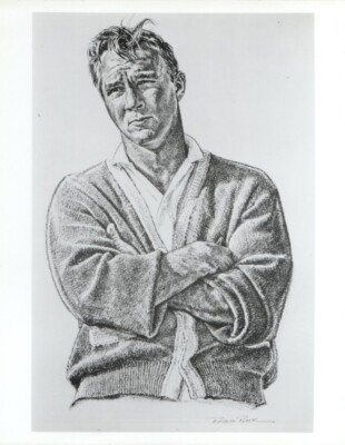 Arnold Palmer Artist Rendering 8 x 10 Black And White