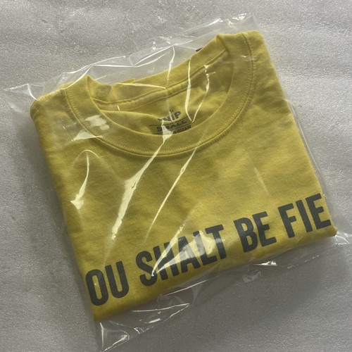 Snip Made In Guam Women's Small Crop Shirt Thou Shalt Be Fierce Yellow Pre-Owned - Picture 12 of 12
