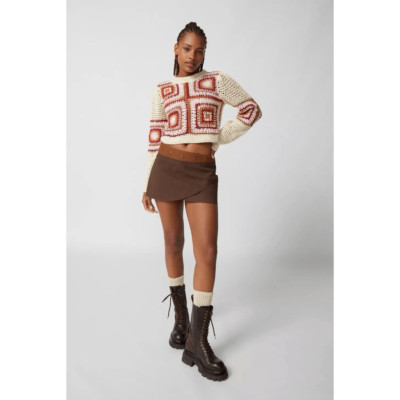 MINKPINK Norah Crochet Sweater Women s Size Medium