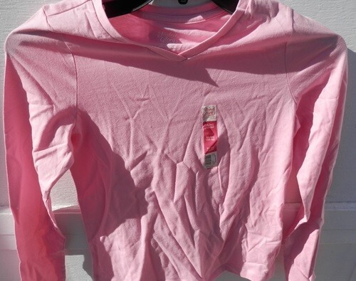 Faded Glory Girl's Pink Long Sleeve Top Size: XL (14-16) NWT - Picture 1 of 2