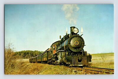 Postcard Railroad Train East Broad Top Steam Engine Rockhill Furnace PA 1960s
