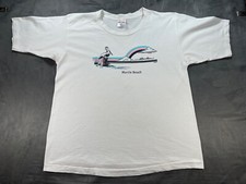 Vintage Single Stitch 80's Myrtle Beach Pelican XL Shirt Distress White USA Made