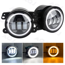 For Freightliner Century Class combo LED 4inch Round Fog Light bulbs kit
