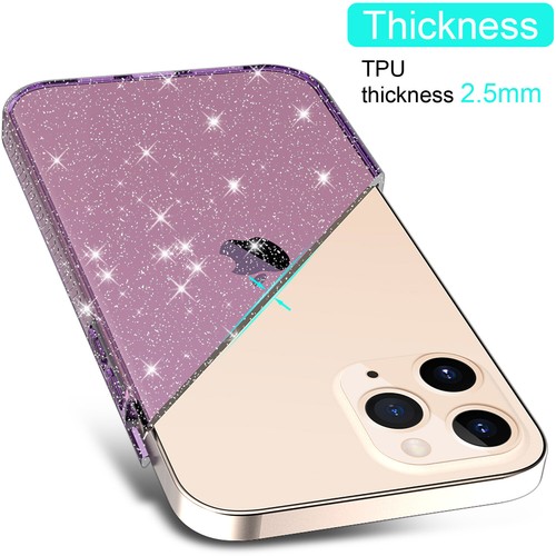 For iPhone 12 Pro Max 12 Mini 13 Bling Glitter Shockproof TPU Clear Case Cover - Photo 40 sur 44