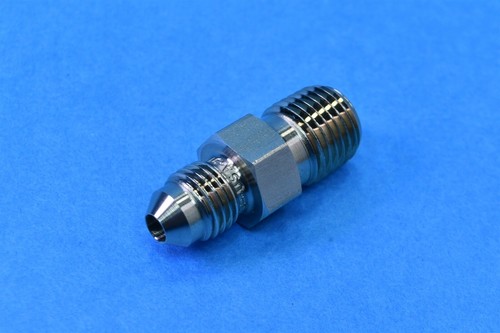 (4) McMaster-Carr 37 Degree Male Pipe Adapter-Flared 1/4" Tube Fitting 50715K162 - Picture 2 of 3