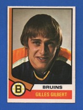 1974-75 OPC #10 GILLES GIBERT BOSTON BRUINS O PEE CHEE NHL HOCKEY CARD