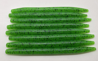 5  Watermelon Purple Flake senko style Stick Bait Bass Fishing Soft Plastic 50pc