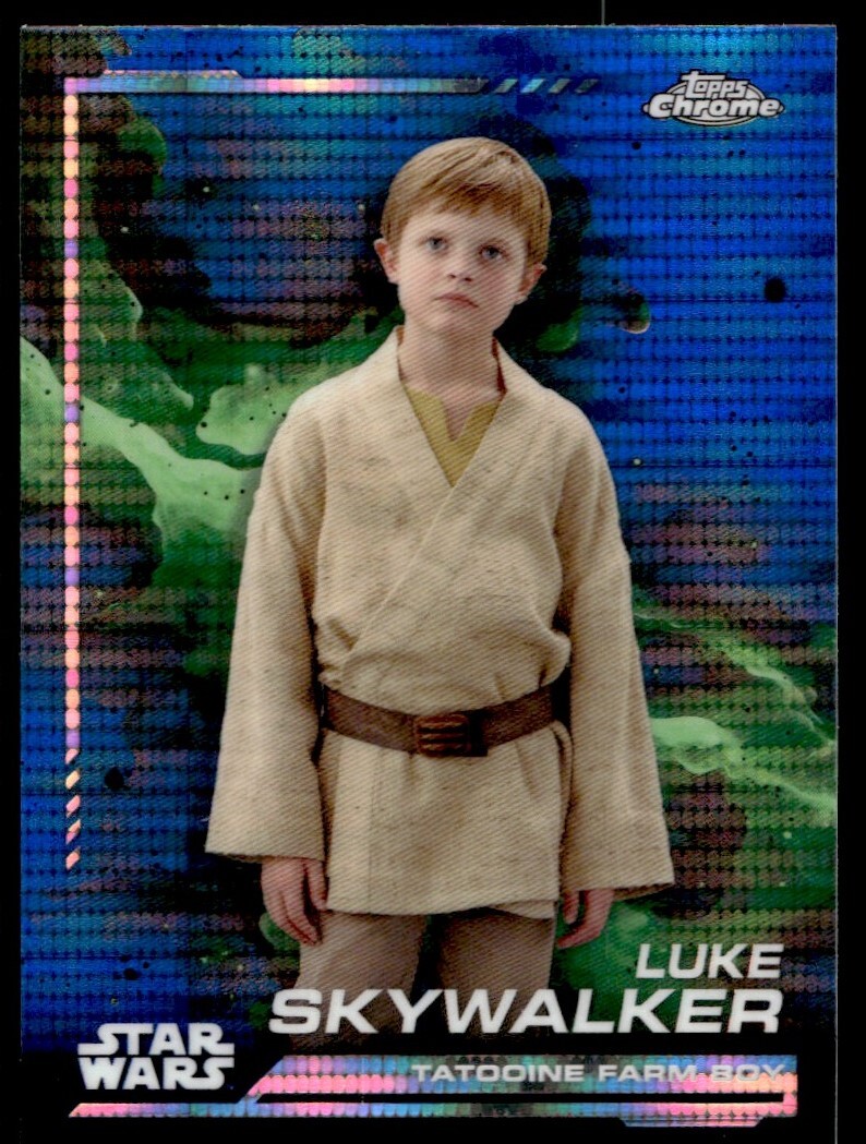 2024 Topps Chrome Star Wars Blue Pulsar #70 Luke Skywalker