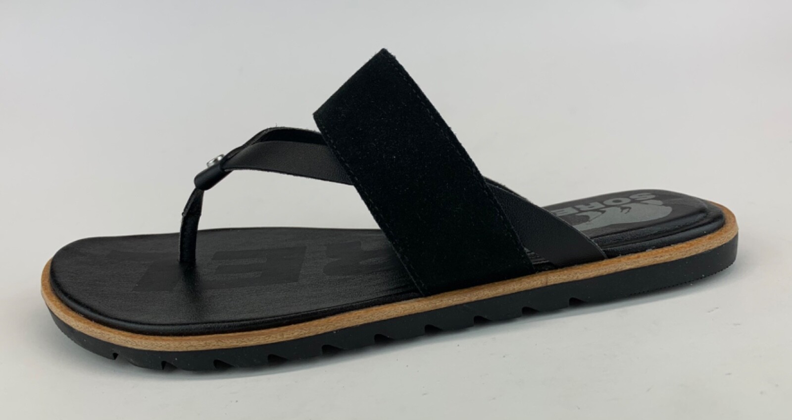 Sorel Womens Black Suede Leather Flip Flop Sandals Sz US 6.5 | eBay