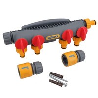Hozelock 4 Wege Wasserhahn Multi Schlauch Rohrverbinder Adapter BewäSserung G...