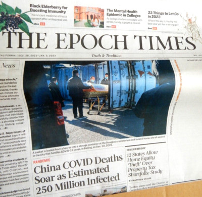 THE EPOCH TIMES NEWSPAPER Dec. 28, 2022 Jan 3, 2023 US EDITION South. California